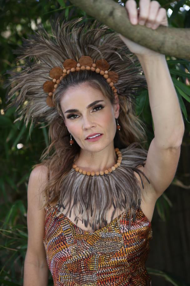 Ngumpie Headpiece - brown crown