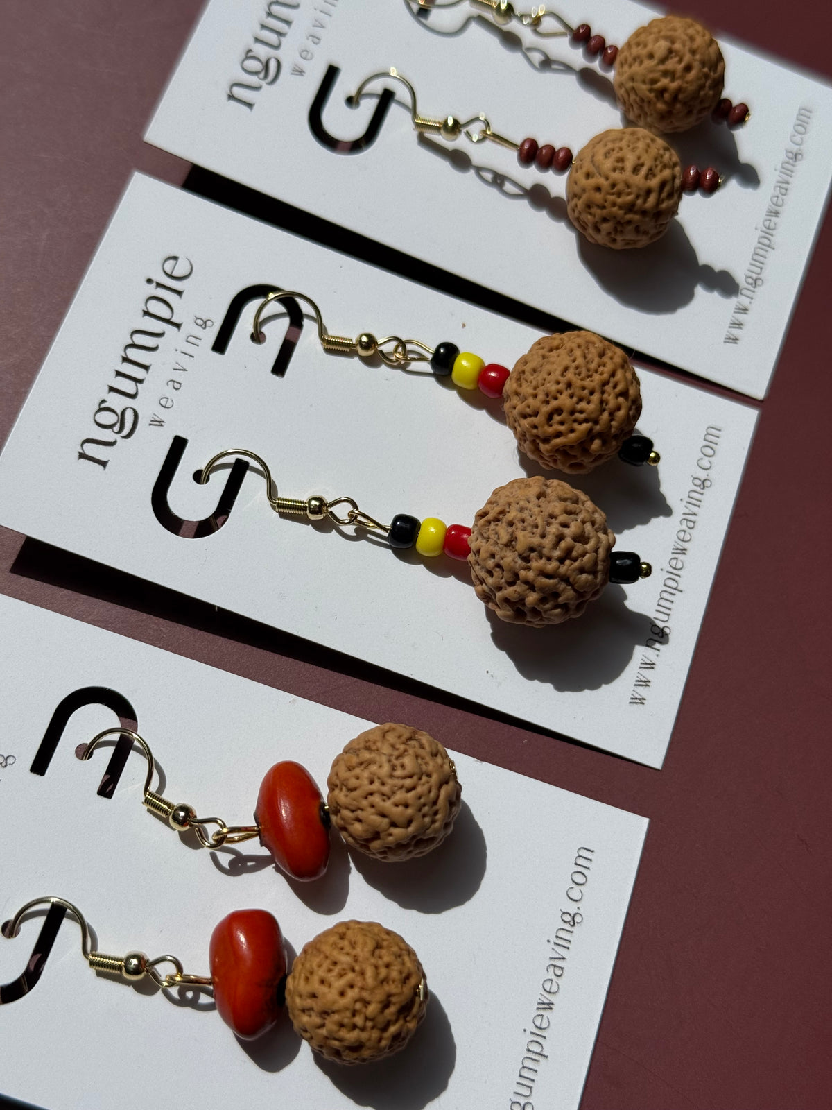 Quondong + Koori beadsEarrings