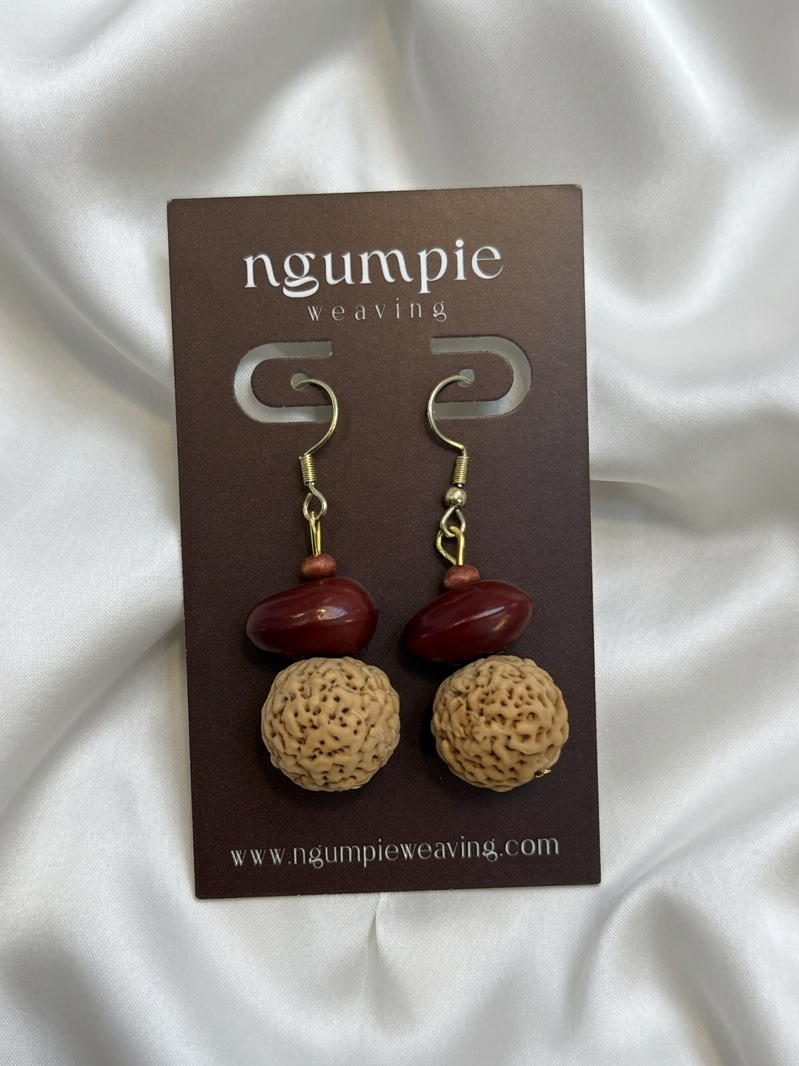 Quondong + Ininti Seed Earrings