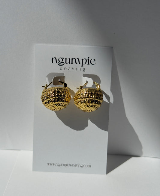 Mini Copper Basket Earrings