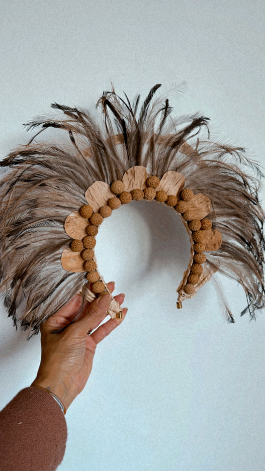 Ngumpie Headpiece - brown crown